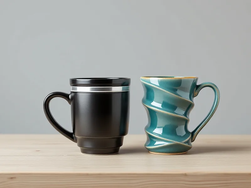 Mugs à forme personnalisée : mug objectif photo et mug torsadé en céramique